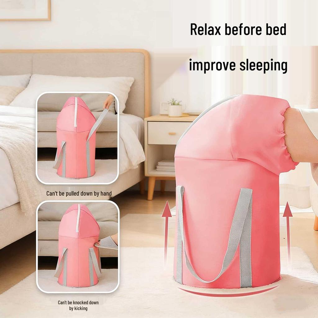 Portable Foldable Over-Knee Foot Bath Bag – Insulated Foot Washing Basin for Travel and Home Use