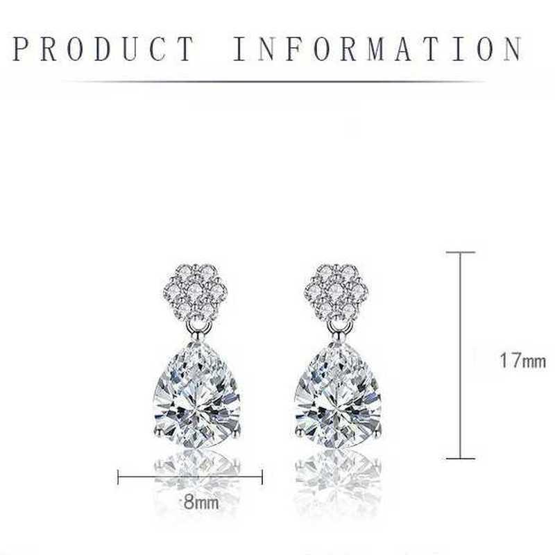 Sace Gems Copper Zircon Fashion New Water Drop Earrings