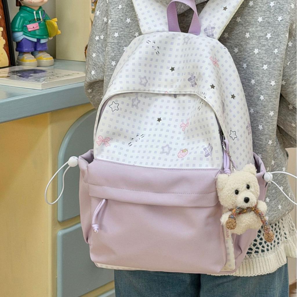 Schoolbag college style cute cartoon schoolbag junior high school girls casual high value backpack primary school girls light backpack