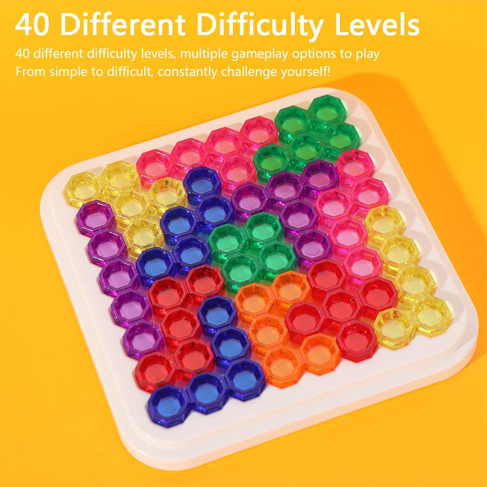 Geometric Slide Puzzle Board Game Plastics Colorful Puzzle Intelligence Toys Children's Day Gift