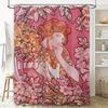 Vibrant Floral Shower Curtain Pink Bohemian Vintage Decor Home Bathroom Accessories for Adults Girls