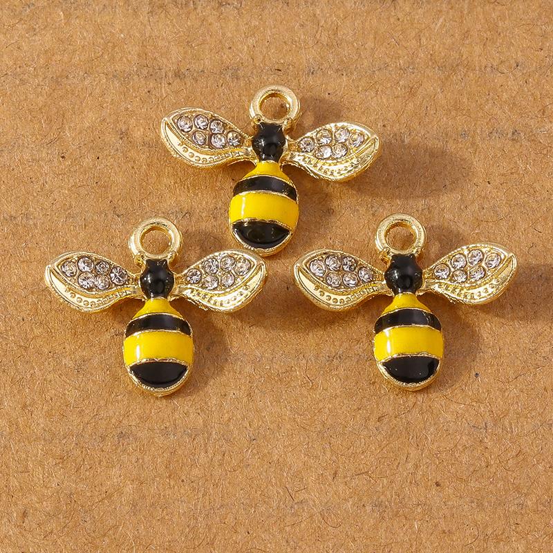 10pcs Enamel Animal Cat Bee Bird Panda Pendants Charms for Jewelry Making DIY Earrings Necklace Bracelet Accessories Supplies