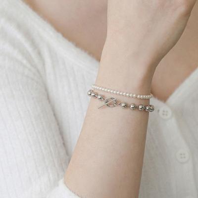 LAZYDAWN bransoletka z kulek i pereł B042