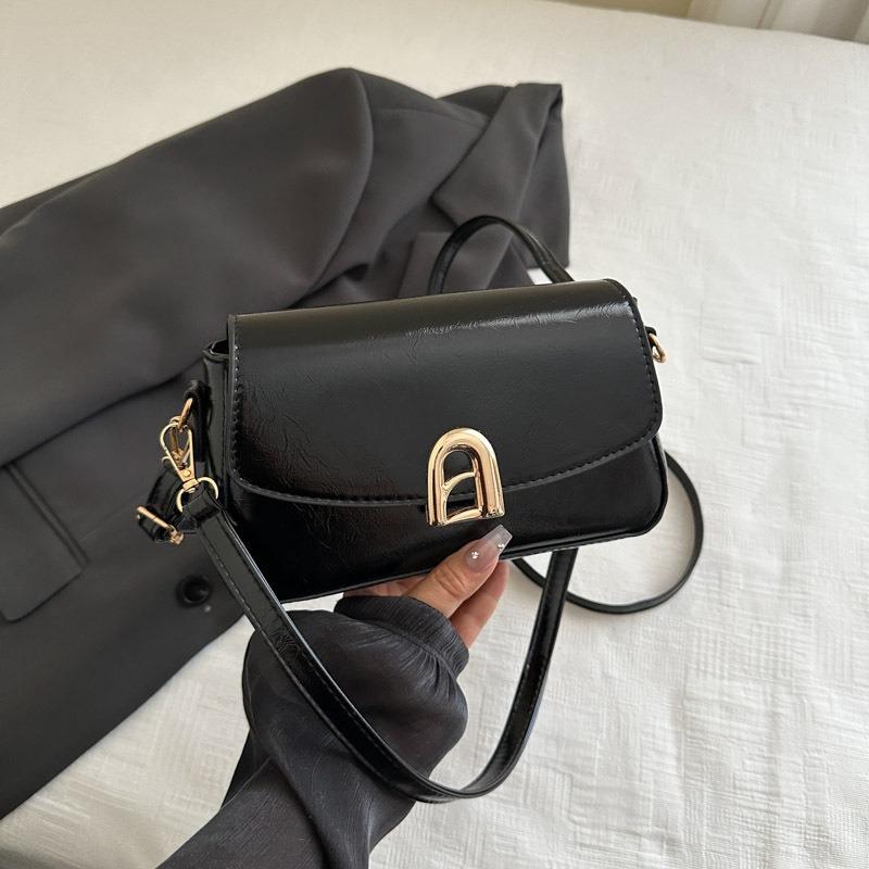 New summer solid color simple and fashionable women's handbag versatile single shoulder oblique span solid color women's small square bag