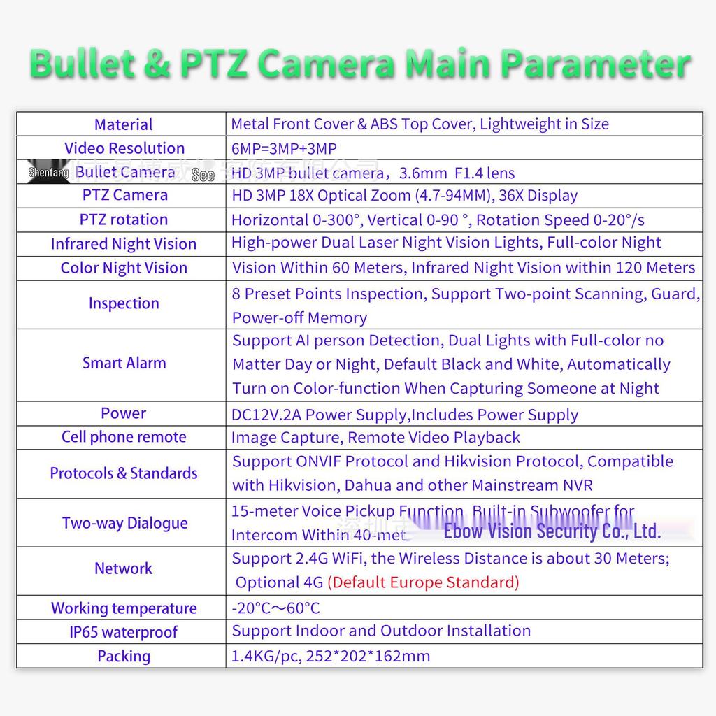 ICSEE 50/100x Optical Zoom Gun-Ball Wireless WiFi/4G Outdoor Surveillance Camera