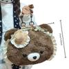 Cartoon Big Face Bear Plushie Backpack Kawaii Lolita Bag Design Shoulder Bag for Woman High Street Fashion Backpack Girl's Gift