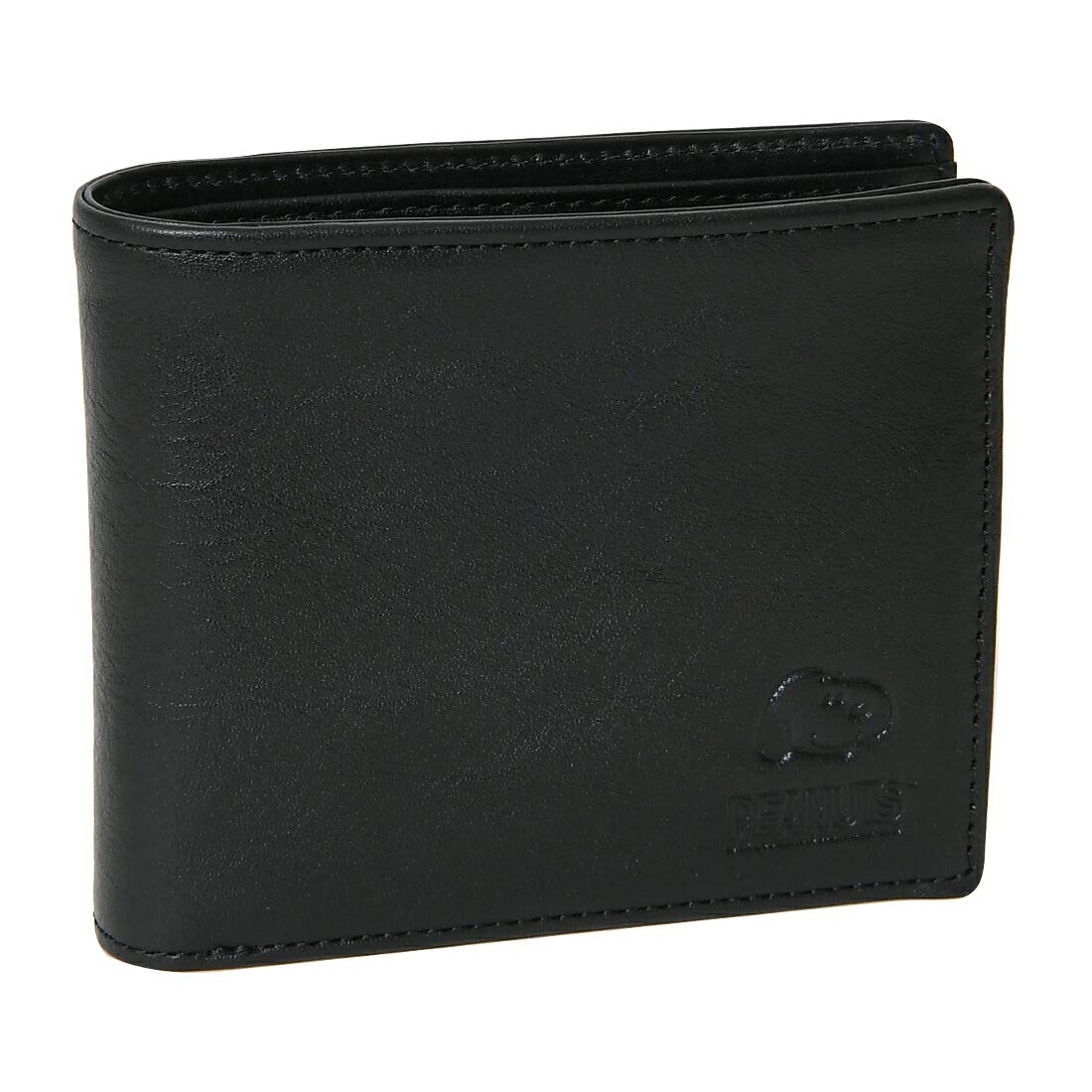 

73094 Snoopy Bifold Short Wallet No Clasp Black [Peanuts] Women s
