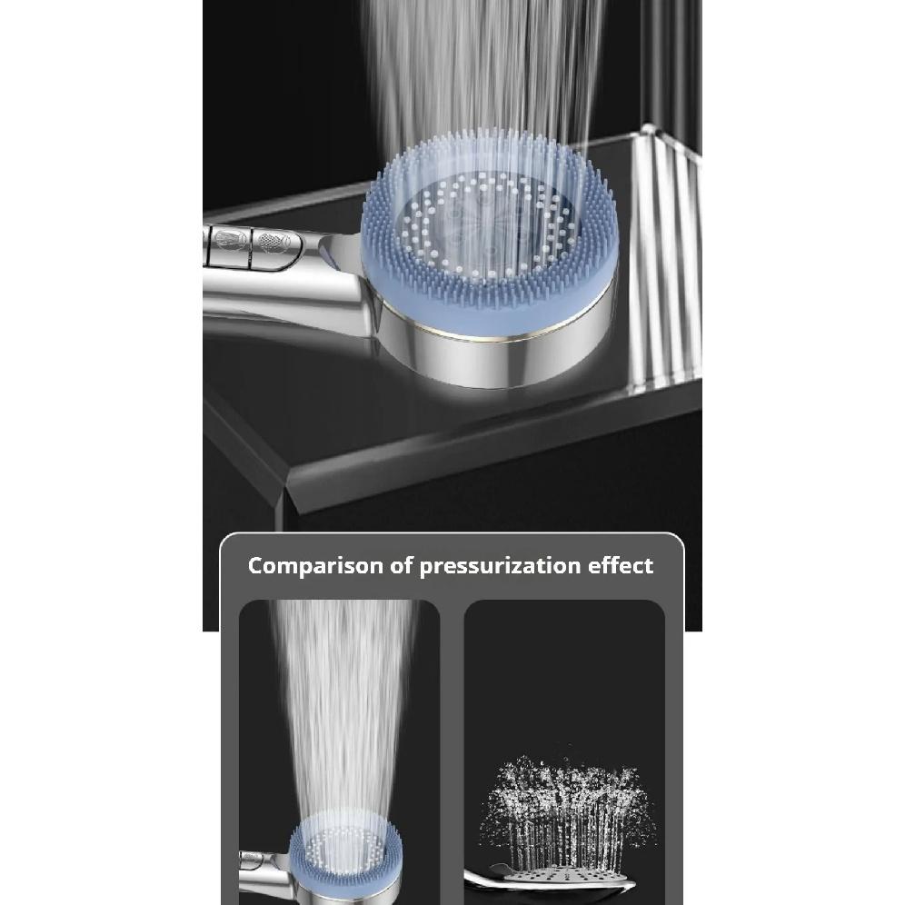 4 Mode High Pressure Shower Head Pressurized  Water Massage Showerhead with Filter Handheld Shower Mixer Bathroom Accessories