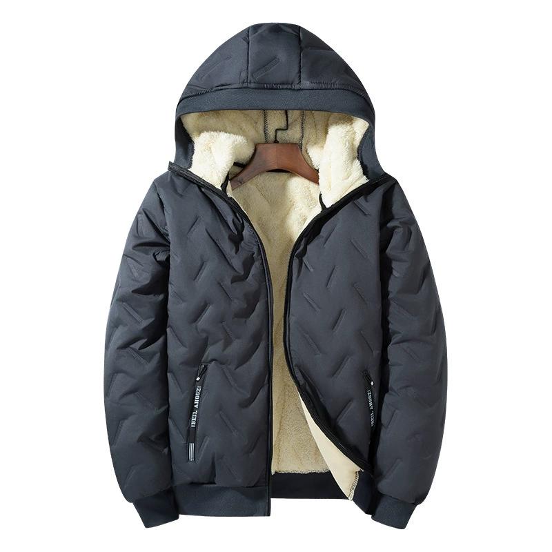 Plus Size Autumn and Winter Men's Warm Three-piece/two-piece Lamb Fleece Vest+Jacket+Cotton Trousers/Jacket+Cotton Trousers 7XL