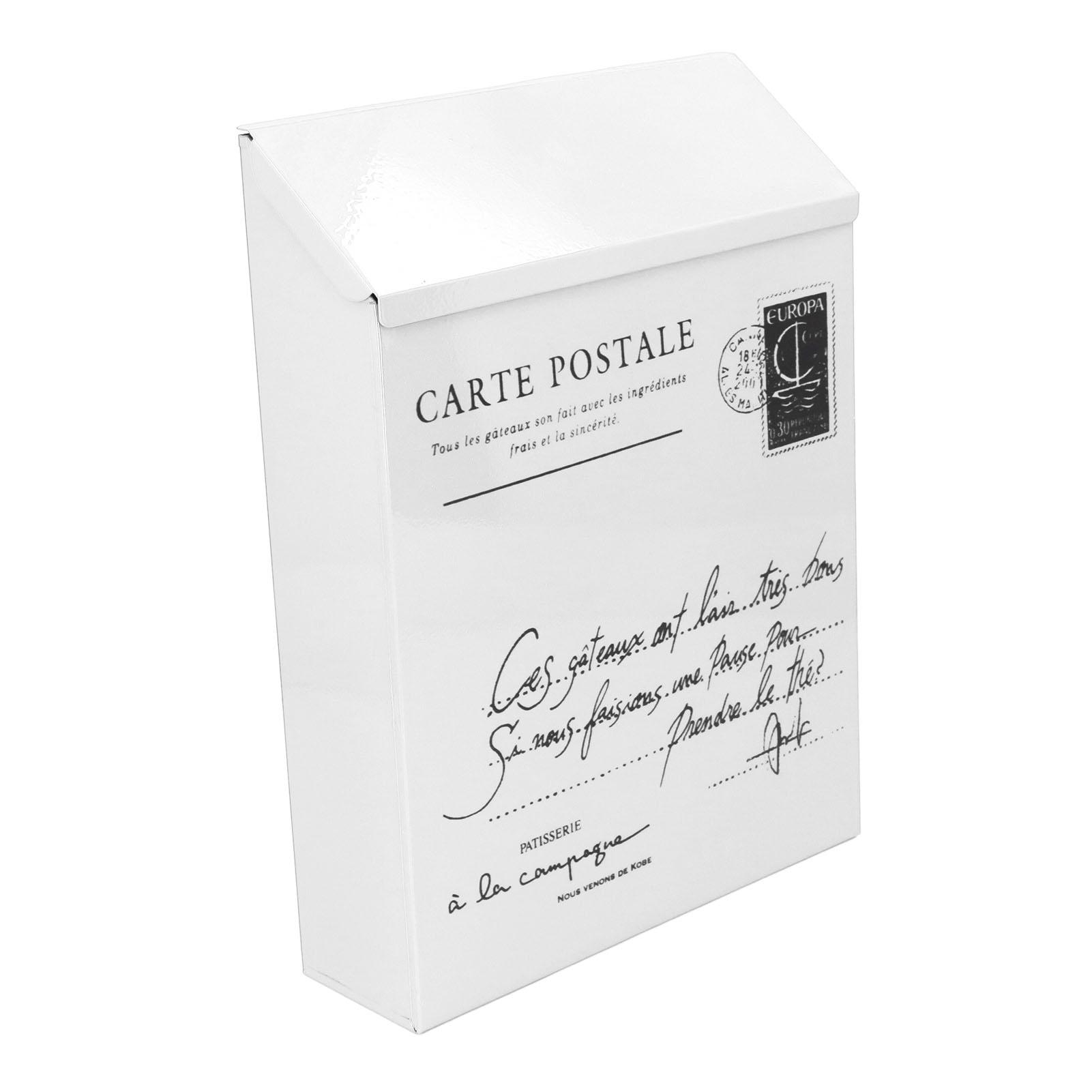 

Железный почтовый ящик настенный в деревенском стиле, запираемый на 2 ключа, 3 крючка, водонепроницаемый ящик для предложений для дома, офиса Type 1