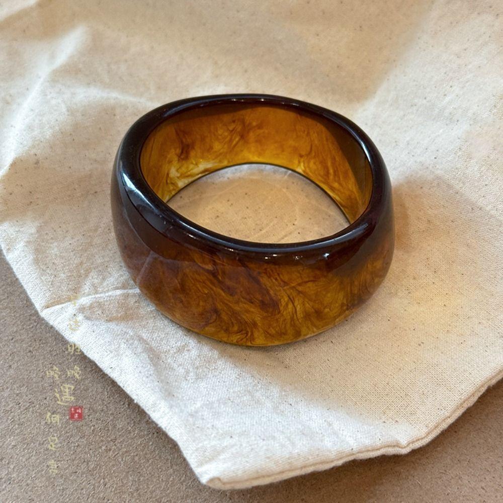 Bohemian Irregular Wide Bracelet Europe American Style Retro  Hand Ring Acrylic Bangle  Girls