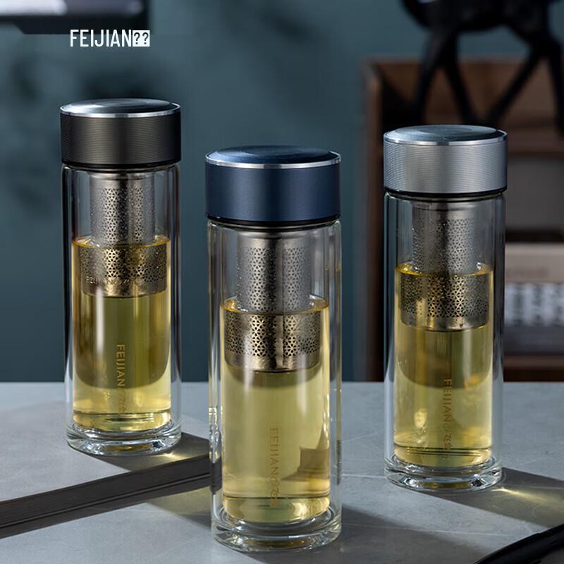 Feijian TG-035-06A Double-Layer Borosilicate Glass Tea Cup