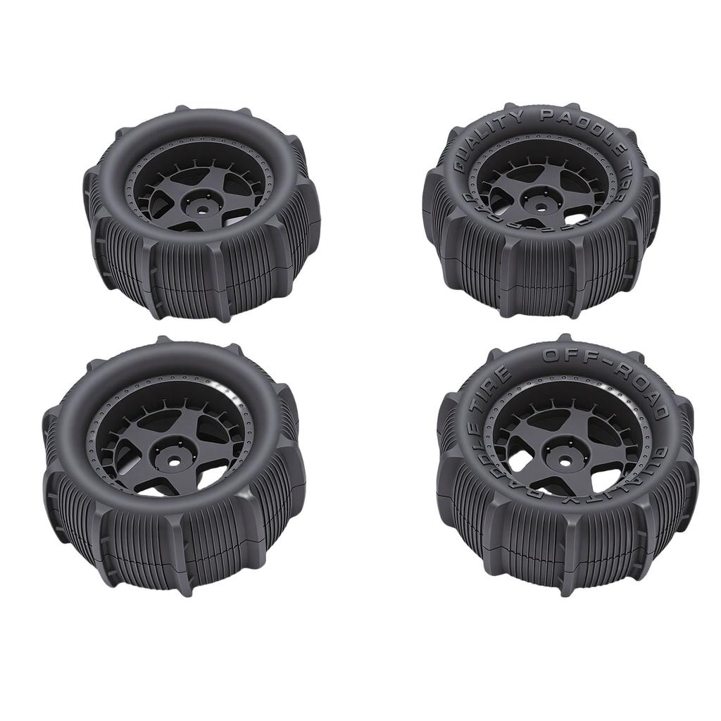 4pcs 80mm RC Paddle Buggy Tires Snow Sand Rubber Tires for 1 14 1 16 Scale RC Crawler Truck Upgrades