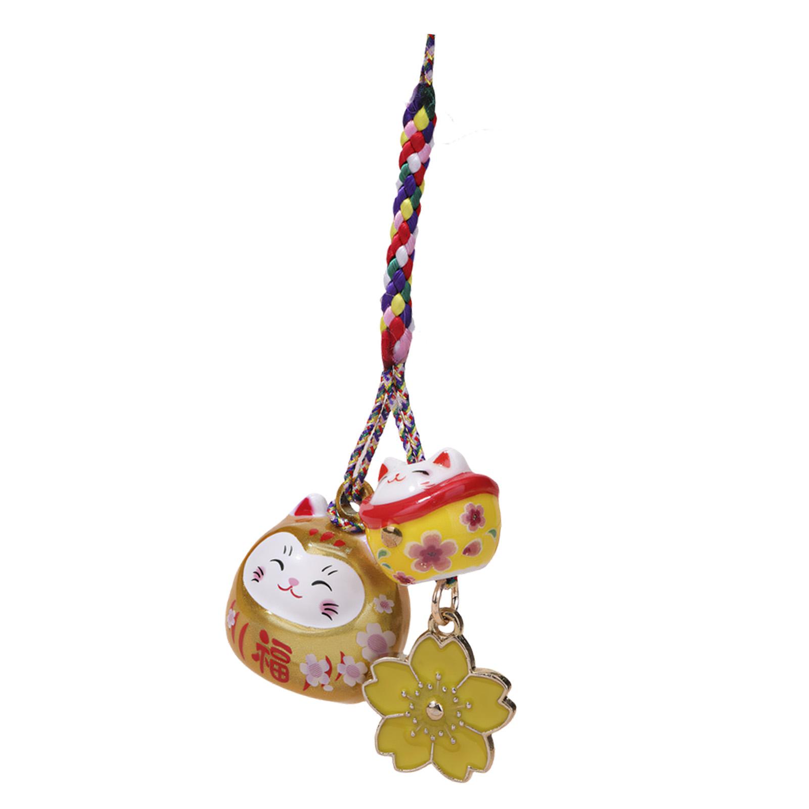 

Восхитительный брелок-подвеска Манеки-неко Идеально подходит для украшения автомобиля или личных вещей Рюкзак Кошки Украшение Разноцветный