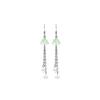 Lily of the Valley Imitation Hetian Jade Earrings with Pearls and Tassels