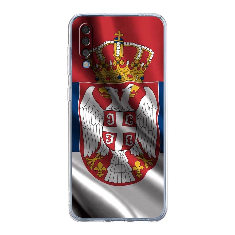 Phone Case For Samsung A56 A36 A26 A16 A14 A12 A22 A32 5G A34 A42 A52 A54 A50 A70 A40 A20E A20S A04S A06 Cover Serbia Flag Badge