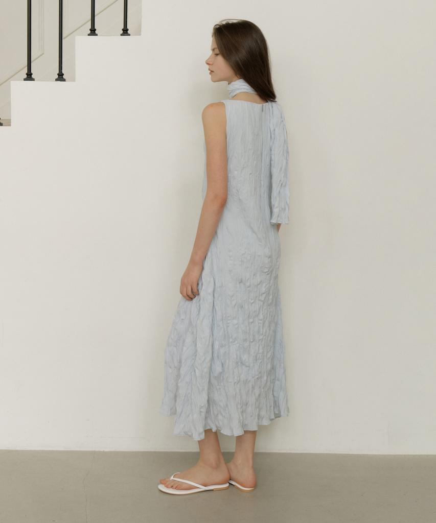 Riorg Gir Wrinkl Sleeveless Ops Sky Blue
