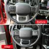 3Pcs/Set Carbon Fiber Style Steering Wheel Cover Trim Fit For Ford F-150 F-250 F-350 Expedition
