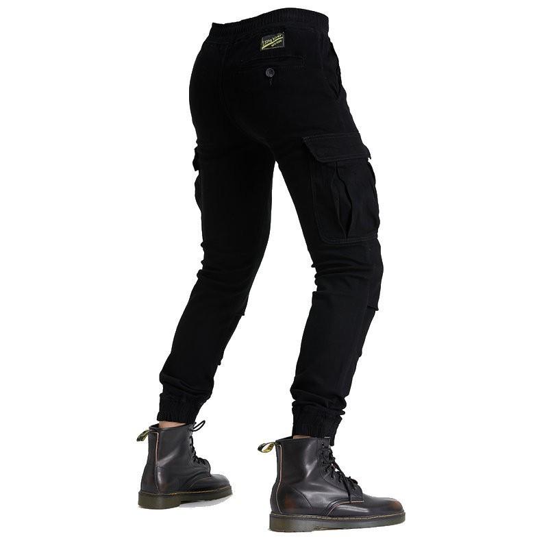Mens Motorcycle Riding Pants With Knee Protection Silicon Pads Tactical Multi-Pocket Outdoor Protective Gear
