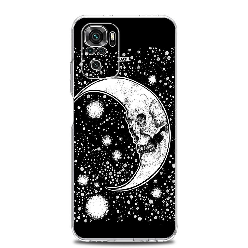 Moon Tarot Cat Aesthetic Soft Phone Case For Xiaomi Redmi Note 12 11 9S 9 8 10 Pro Plus 7 8T 9C 9A 8A K40 Gaming Clear Cover