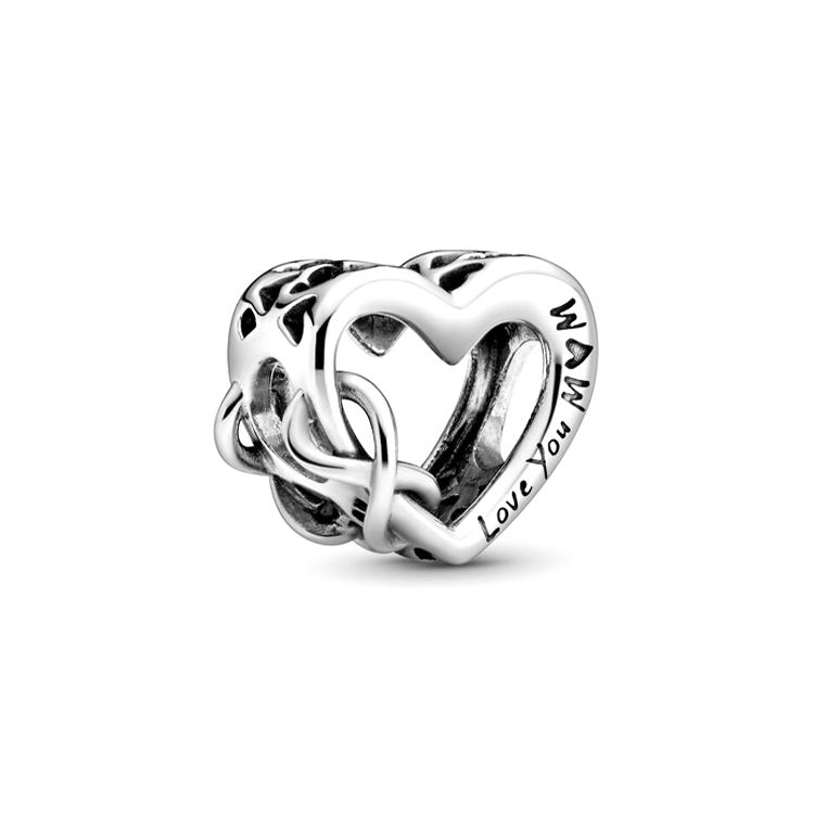 Pandora Eternal Heart Symbol Charm For Beloved Mother Women Jewelry Silver 798825C00 Silver