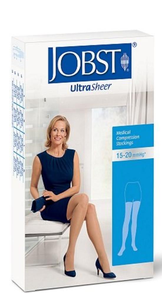 

JOBST Ultra Sheer 20 Високі панчохи з шовковистою передньою частиною, Бежеві, M, JP-U20KMS