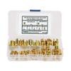 50pcs Gold Self Tapping Inserts M3-M12 Brass Slotted Thread Inserts Threaded Inserts Kit  Tool Set