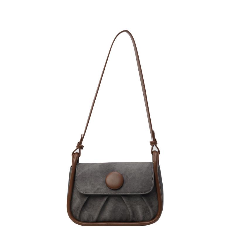 

New summer casual commuter small square bag simple shoulder bag pleated contrasting color messenger bag girls bag