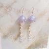 Trendy Watercolor Jellyfish Dangle Earrings Lightweight Acrylic Material Alloy Ear Pendant For Sensitive Skin