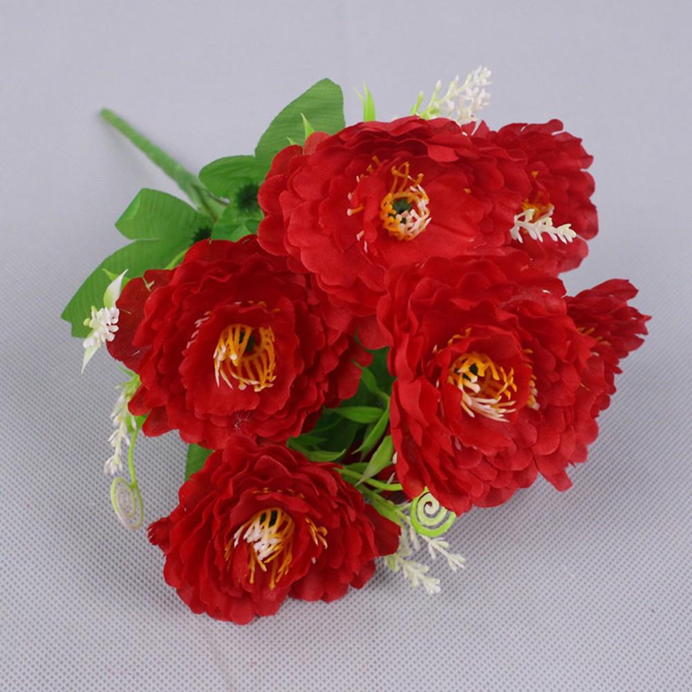 Home Decoration Silk Flowers Monitor Brightness Offices