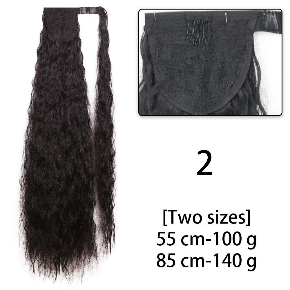 LISI HAIR Długie proste falowane syntetyczne włosy z kucykiem damskie do noszenia na co dzień to ekstra 85 cm kucyk z włosów