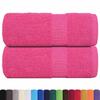 VidaXL Serviettes d'invité 2 pcs rose 30x50 cm 360 g/m² 100% coton 137043