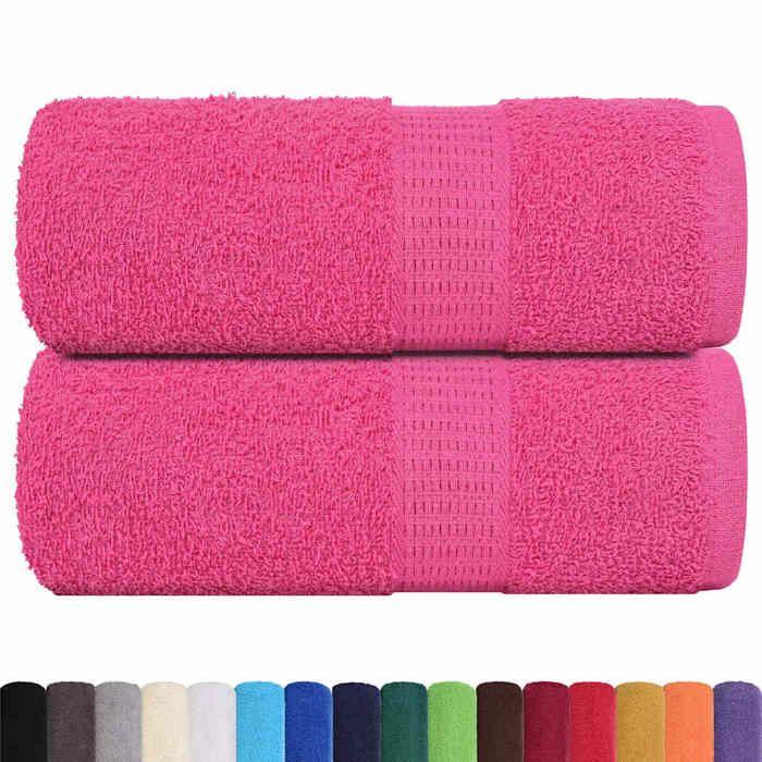 VidaXL Serviettes d'invité 2 pcs rose 30x50 cm 360 g/m² 100% coton 137043