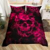 Black Damask Comforter Cover Set Exotic Sugar Skull Duvet Covers Gothic Vintage Floral Skeleton Bedding Set Bohemian Quilt Cover