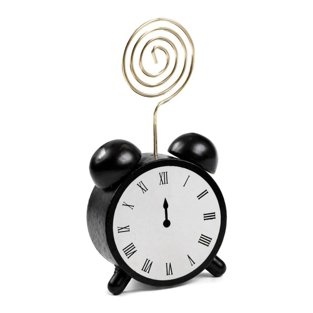 Balck Place Card Holder Wood Business Card Holder Cute Memo Clip Holder  For Home