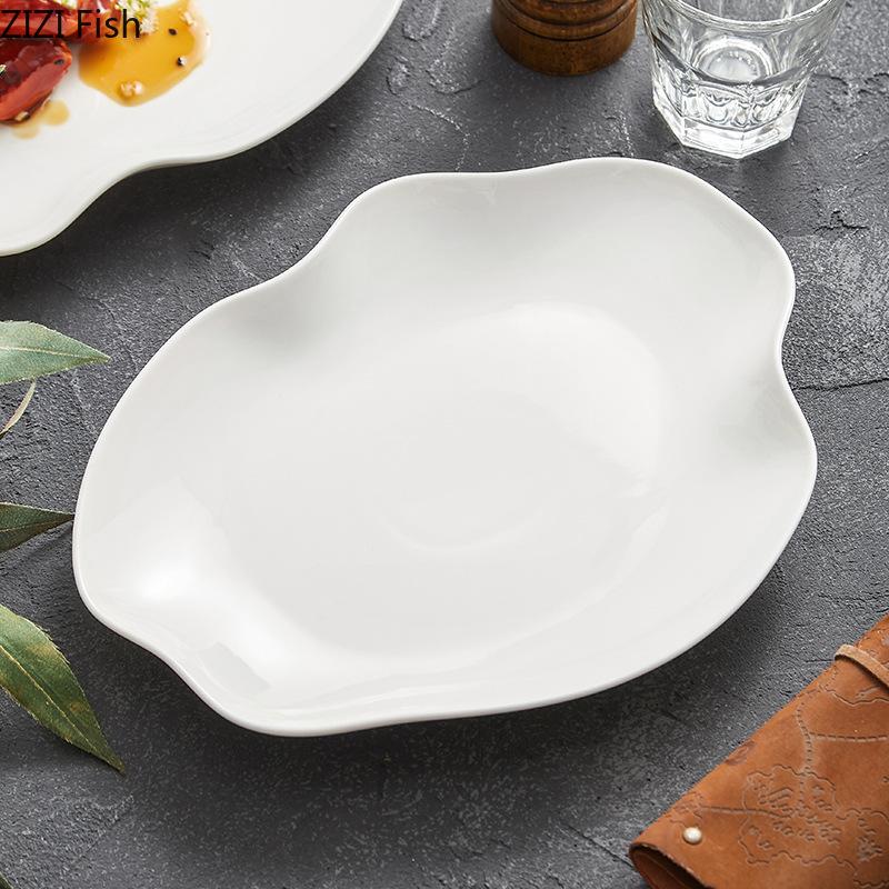 Wolkenförmiger Keramik-Essteller, Restaurant-Lebensmitteldekor, Dim-Sum-Dessertteller, kreativer Frühstücks-, Salat- und Steakteller, Geschirr