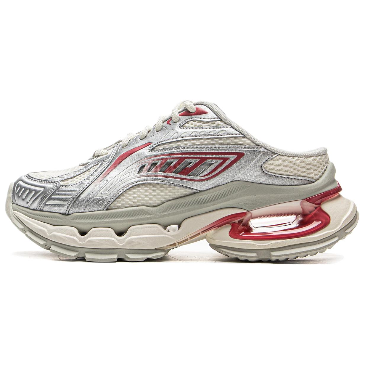 

Li Ning Lijun BOW Мюли Удобные Универсальные Устойчивые к запаху Не натирающие Противоскользящие Шлепанцы с закрытым носком Женские шлепанцы Серебристо-красные AZGV060-2 38⅓