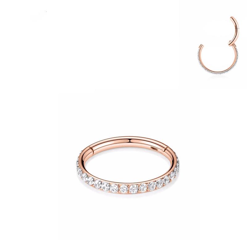 Stainless Steel 316L Zirconia Inlaid Nose Ring & Ear Cartilage Jewelry