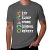 Eat Sleep Anime Gaming Repeat Kawaii Otaku Anime Unisexga Tshirt All Match Basic Short Sleeve Top