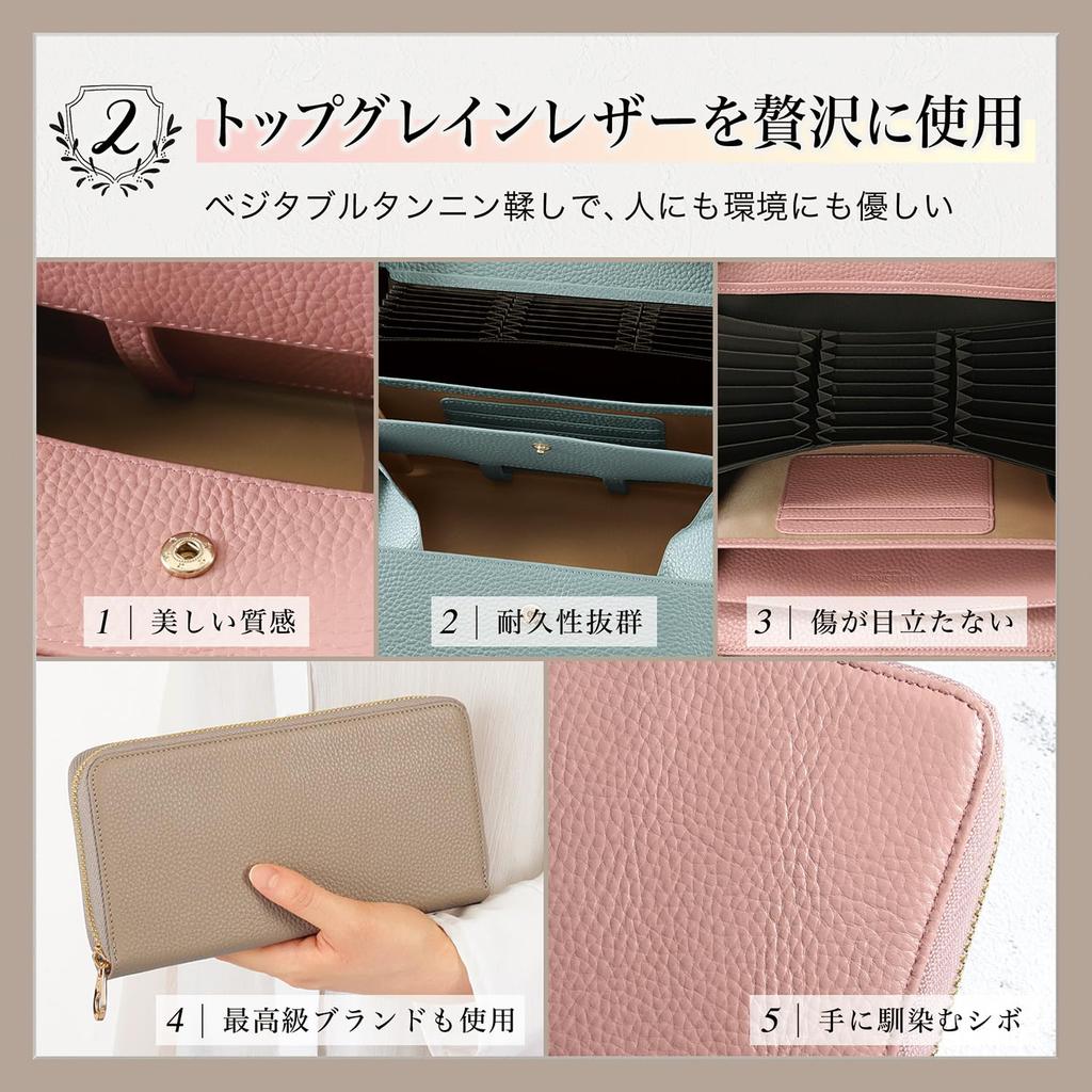 BLUE SINCERE Long Genuine Holds 30 Garcon Wallet Accordion Large RFID Shrink Leather Capty SW5 Women's Wallet, Leather, Cards, Style, Type, Capacity,
