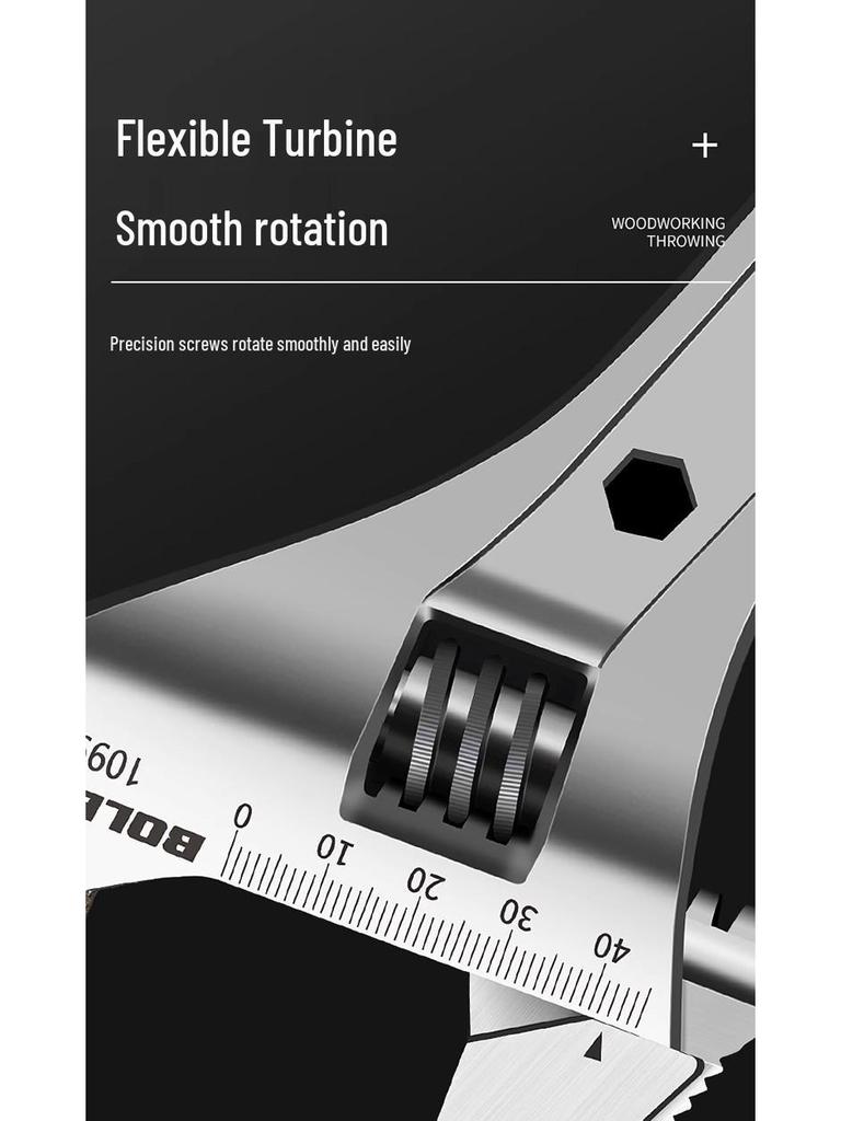 Multi-Function Adjustable Wrench: Quick-Open Chrome Vanadium Steel Pipe Pliers for Labor-Saving Household Use