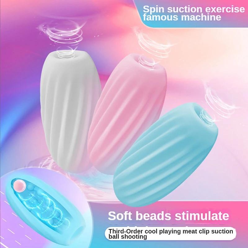 Male Masturbator Cup Realistic Vagina Anal Soft Tight Pussy Erotic Adult Sex Toy For Men Portable Pocket Glans Masturbation Eggs