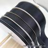 0.6-5cm Pure Black Grosgrain Bow DIY Material Ribbon