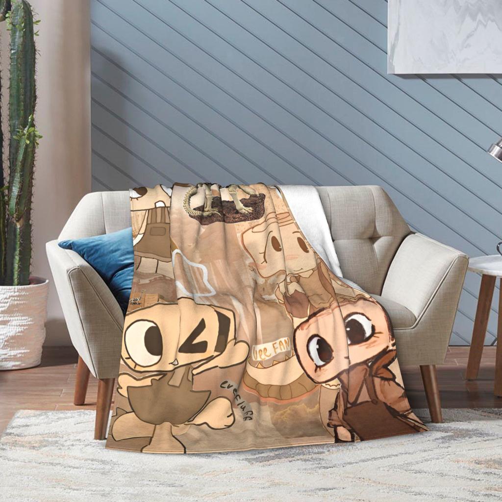 Tecknad Dandy Astros Dandys Värld Spelfilt Multi-storlek Mjuk Luddig Plysch Pläd för Soffa Soffa och Säng
