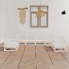 VidaXL Garden Lounge Set 8 Pcs Outdoor Furniture Set Patio Furniture Garden Furniture Terrace Furniture White 3075460