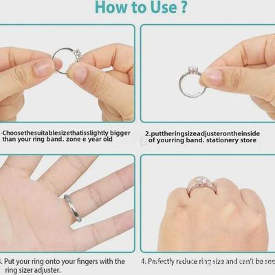 Clear Plastic Invisible Ring Size Adjuster Pad