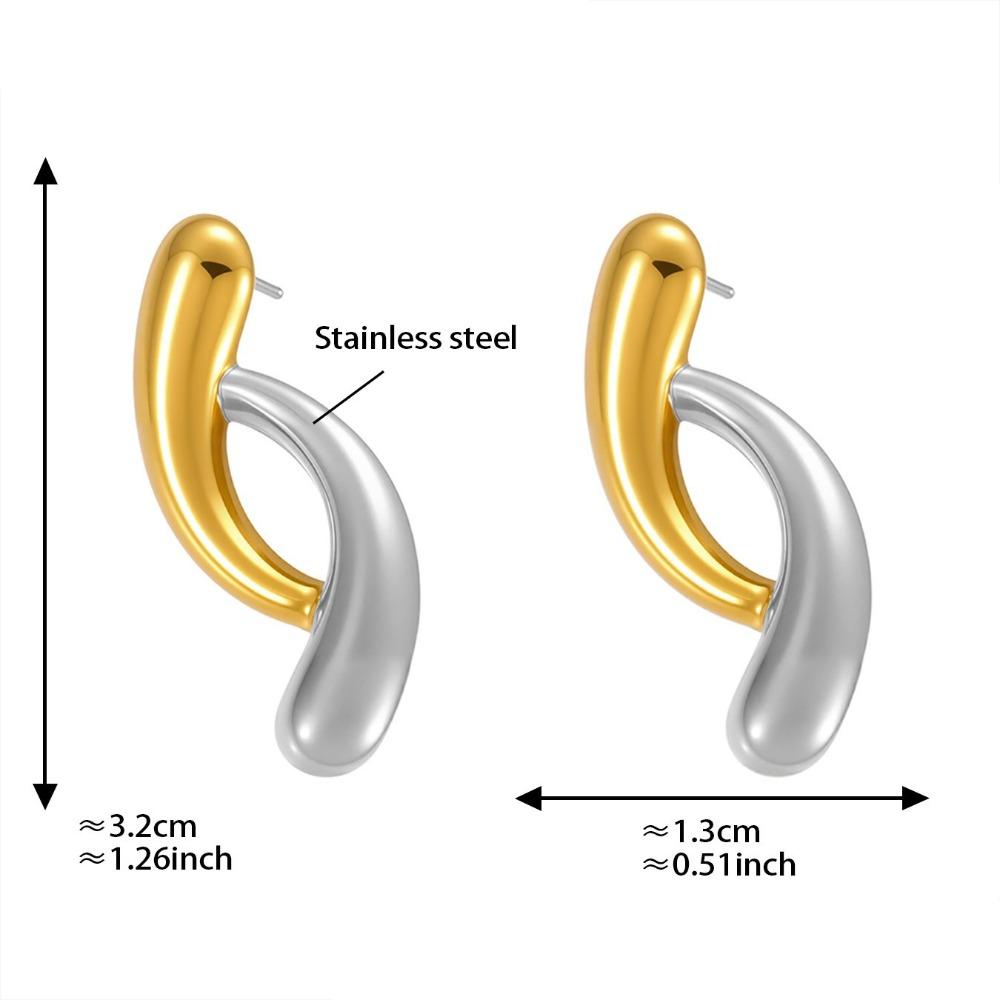 Waterproof Gold Plated Earrings 18k Gold Plated Stainless Steel Earrings  Fashion Accessories