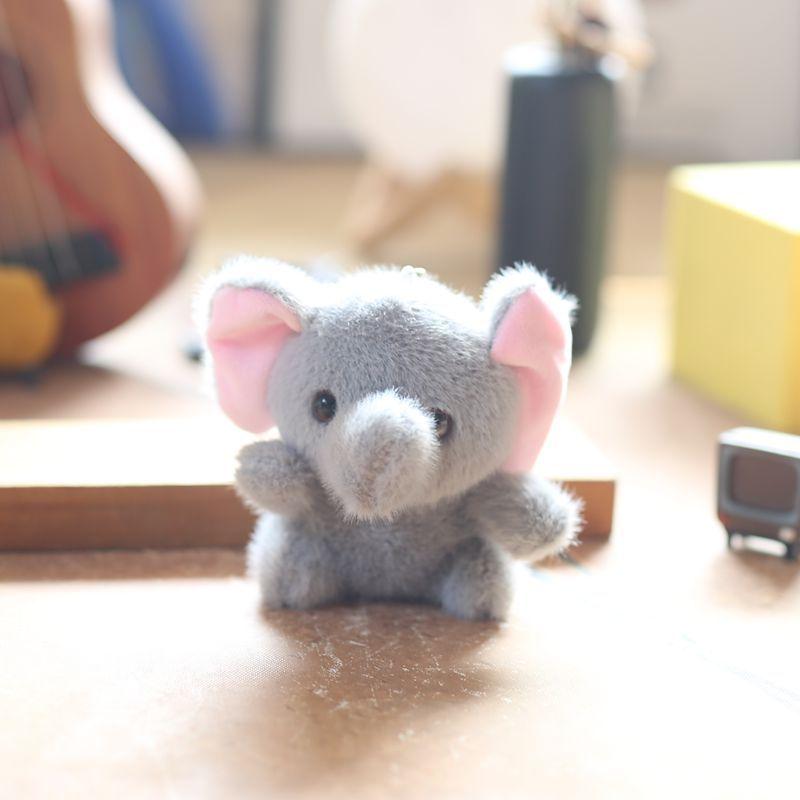 Cute Cute Elephant Small Pendant Plush Toy Doll Cartoon Schoolbag Hanging Decoration Keychain Doll Doll