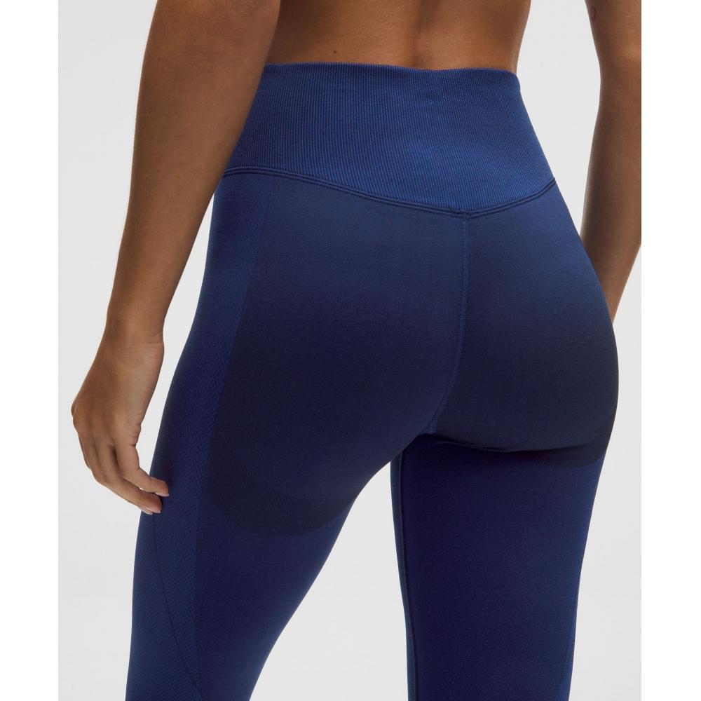 Lululemon Get Low High Rise Training Tight 25  Deep Sea Blue True Navy