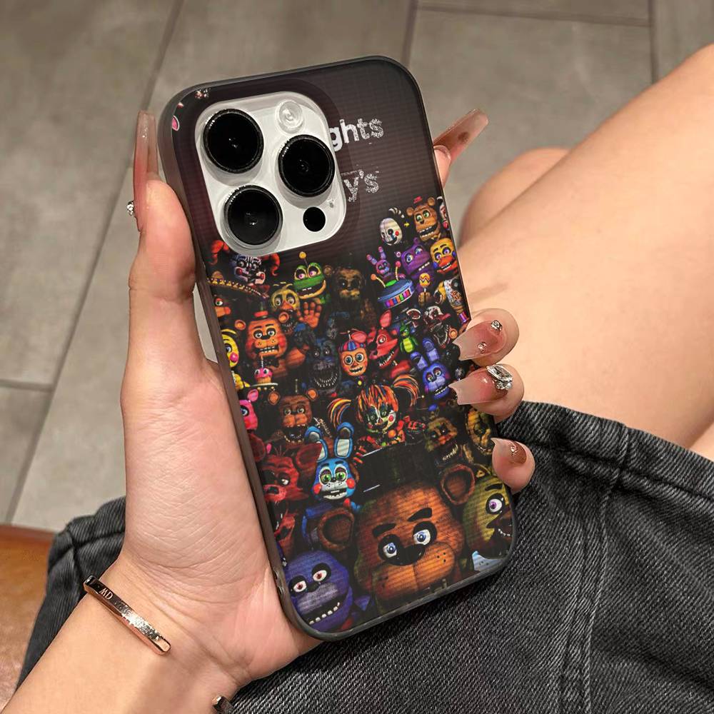 Five-Nights-At-Freddys For IPhone 17 16 15 Plus Pro Max 12 14 Plus 11 13 Wave Corrugated Stripe Funda Phone Cover